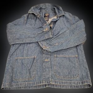Vintage Style Faded Glory "Authentic & orig. Blue Jean Jacket W/Front Pocket M